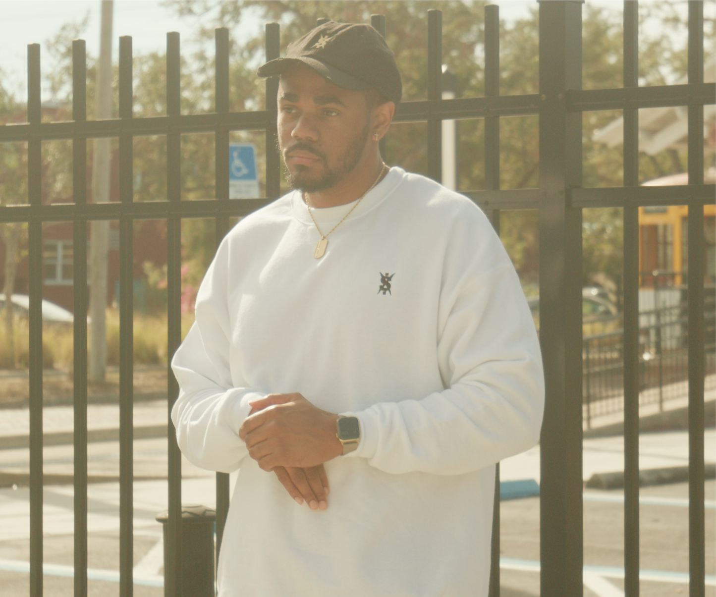 Limited Edition White Sweatshirt with Black Logo (Pre-Order)