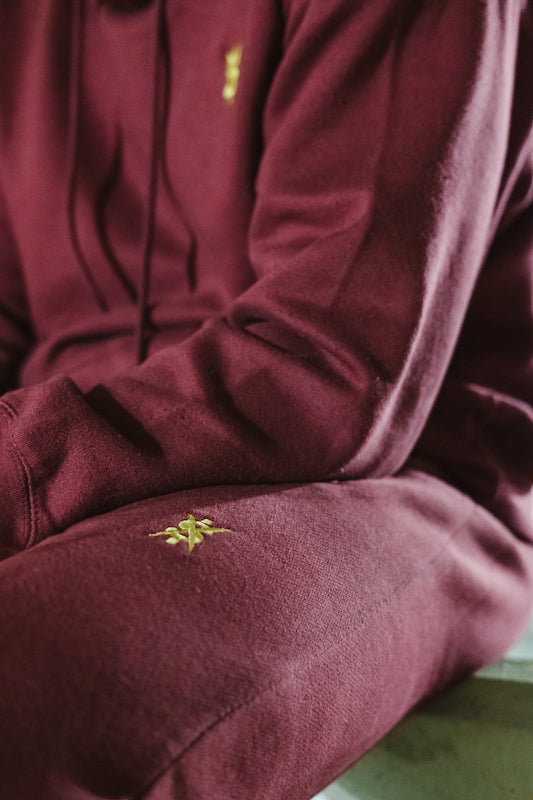 Smooth Maroon Hoodie & Jogger set