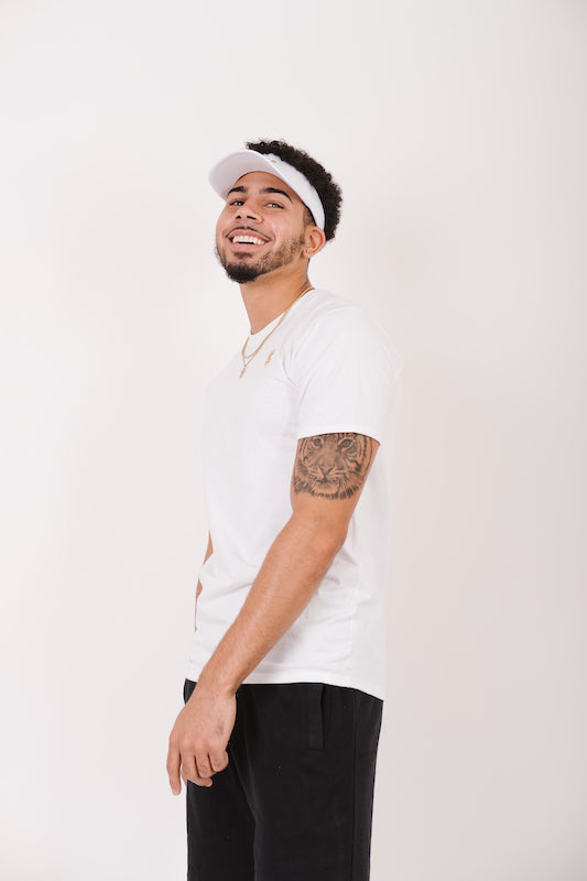 Virtuous White Logo Tee